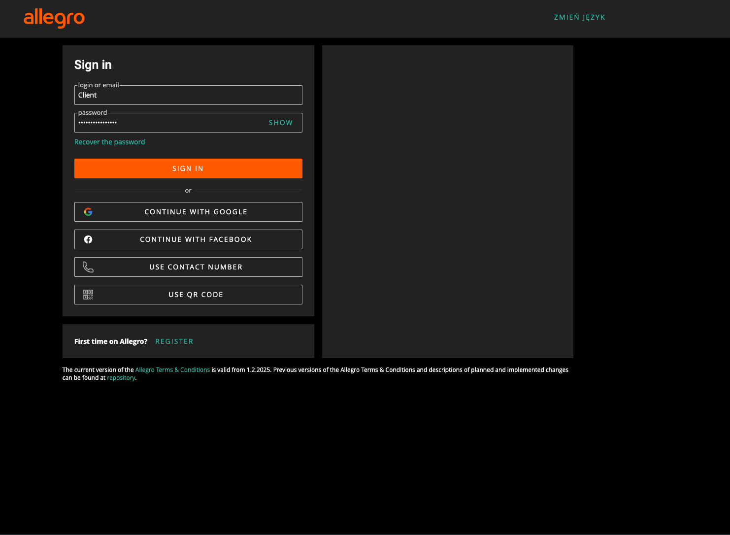 Screenshot of Allegro ADS ποΈ project showing the user interface and design