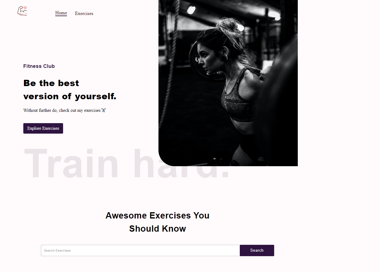 Screenshot of Gym Compendium ππ»ββοΈ project showing the user interface and design
